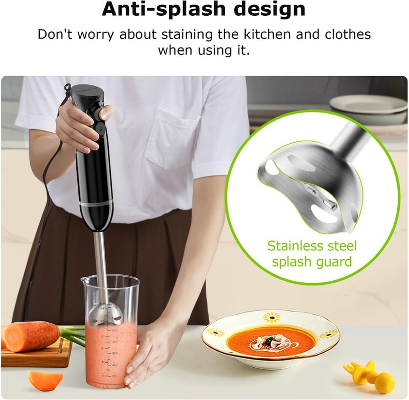 Bonsenkitchen خلاط يدوي كهربائي من بونس كيتشن مع 12 سرعة - Image 5