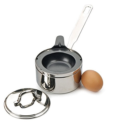 RSVP International RSVP International Endurance Single Egg Poacher Set | Perfectly Poached Eggs | Includes Stainless Steel Pan | Dishwasher Safe  - Image 4