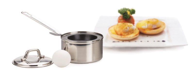 RSVP International RSVP International Endurance Single Egg Poacher Set | Perfectly Poached Eggs | Includes Stainless Steel Pan | Dishwasher Safe  - Image 3