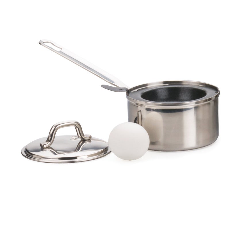 RSVP International RSVP International Endurance Single Egg Poacher Set | Perfectly Poached Eggs | Includes Stainless Steel Pan | Dishwasher Safe  - Image 1