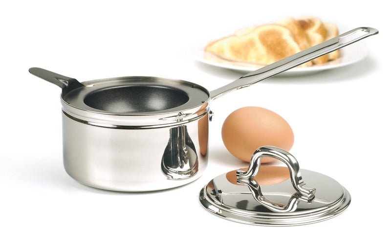 RSVP International RSVP International Endurance Single Egg Poacher Set | Perfectly Poached Eggs | Includes Stainless Steel Pan | Dishwasher Safe  - Image 2