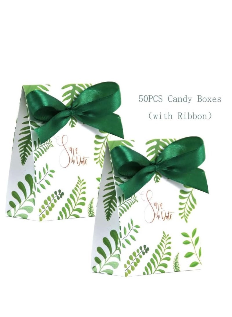 KASTWAVE 50 PCS Paper Candy Boxes, Party Gift Bags, Sweet Wedding Favour Boxes, Creative Paper Treat Boxes, Mori Party Packs Party Decorations for Birthday Party, Baby Shower, Wedding  - Image 5
