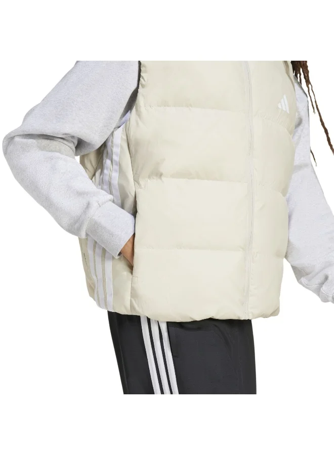 Adidas Beige Essentials Climawarm 3-Stripes Puffer Down Vest for Men | Best Price UAE