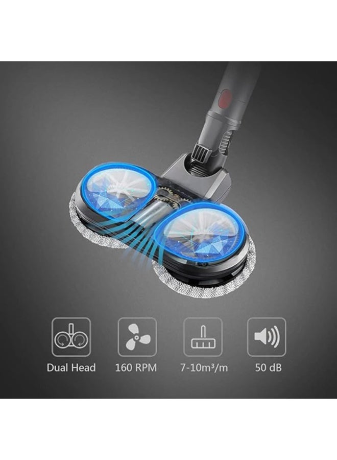 Electric Mop Head Fit for Dyson V15, V11, V10, V8, V7 Vacuum Cleaner, Dual Rotating Heads with Water Tank, 16 Mop Pads - Image 2
