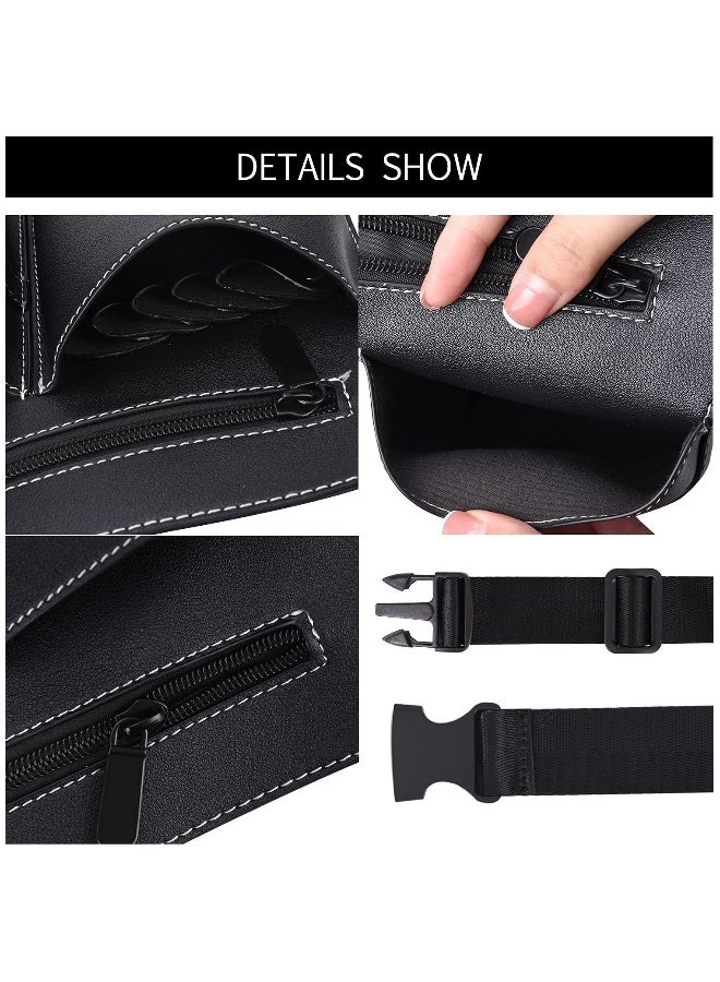 Hairdresser Scissor Bag, Barber PU Leather Waist Pouch, Professional Hairdressing Tools Storage Holster with Waist Belt, Hair Salon Scissor Storage Waist Bag for Hairstylist - Image 3