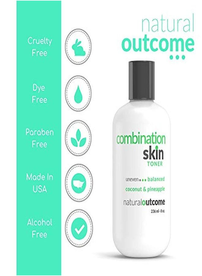 natural outcome N Balancing Face Toner Alcohol Free Witch Hazel Facial Astringent W/Hydrating Aloe Vera, Coconut & Pineapple By Skin Care 8 Oz  - Image 2