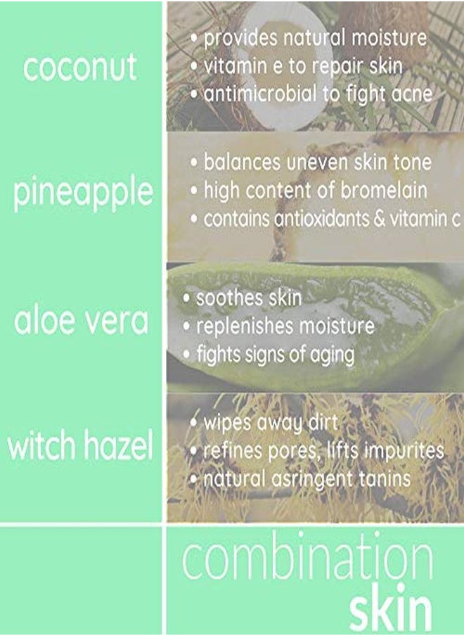 natural outcome N Balancing Face Toner Alcohol Free Witch Hazel Facial Astringent W/Hydrating Aloe Vera, Coconut & Pineapple By Skin Care 8 Oz  - Image 5