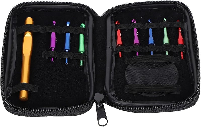 Aluminum Crochet Hook Set with Replaceable Heads, Portable Knitting Needles, 8 Sizes - Ergonomic Design, Lightweight Crafting Tool for Sweaters and Household Projects - Image 5
