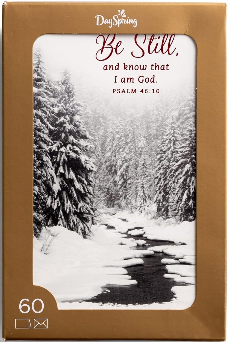 DaySpring Black and White Christmas Classics 60 Bulk Christmas Boxed Cards and Envelopes U1347 - Image 1