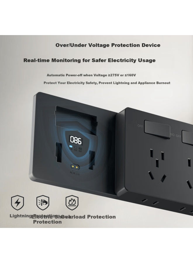 AUX Aokesi Wireless Switch, No Wiring Required, Dual Control, Smart Remote Control, Adhesive Panel, Home Lighting Controller, White Three-switch + 1 Adhesive Panel - Image 2