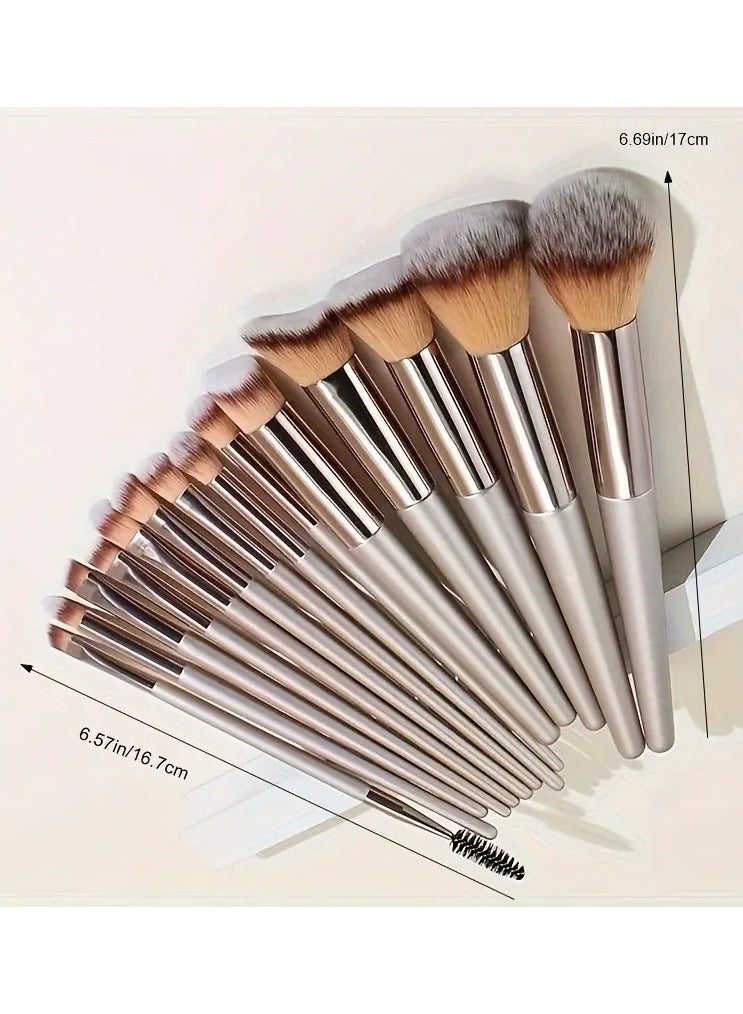 ORiTi 14 Pcs Professional Make Up Brush Set Including Powder Brush Eyeshadow Brush Highlighter Brush And Other Makeup Tools - Image 3