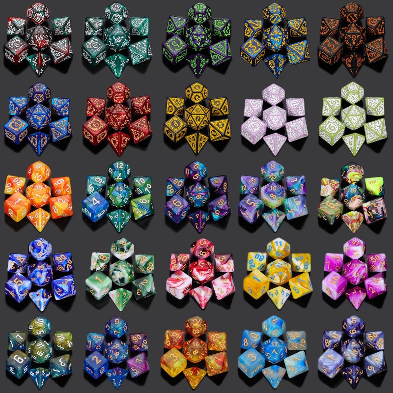 QMAY Polyhedral Dice - 48PCS Mystery Dice Set, Various Styles, Random DND Dice Patterns & Dice Bag, 6 Mystery Bags, D&D Gifts for Dungeons and Dragons, RPG, MTG,Role Playing Table Game - Image 5