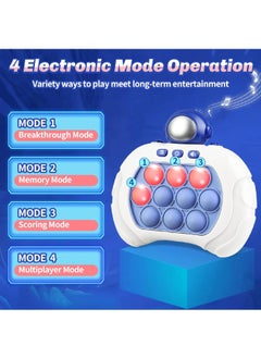 بوب ألعاب بوب فيدجيت للأطفال، آلة لعبة ألغاز اختراق تخفيف الضغط، لعبة ألغاز دفع الفقاعات، وحدة تحكم ألعاب الدفع السريع، لعبة زر ضغط للأطفال والبنات والصبية هدية عيد ميلاد (رائد فضاء)  - Image 3