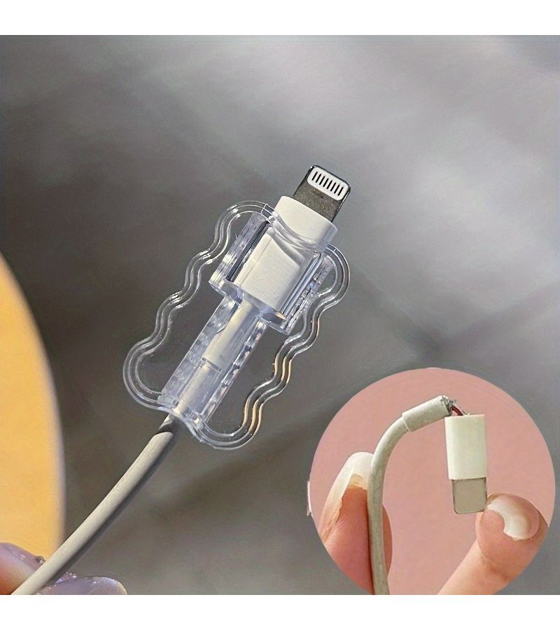 5 قطع واقي كابل عالمي لجميع هواتف وأجهزة اللوحية من نوع Lightning وUSB-C - Image 1