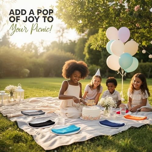 Utopia Kitchen Multi Color Cloth Napkins [12 Pack, 18x18 Inch] Absorbent Cotton Blend Washable and Reusable for Dinner, Restaurant, Lunch, Wedding and Hotel - Image 4