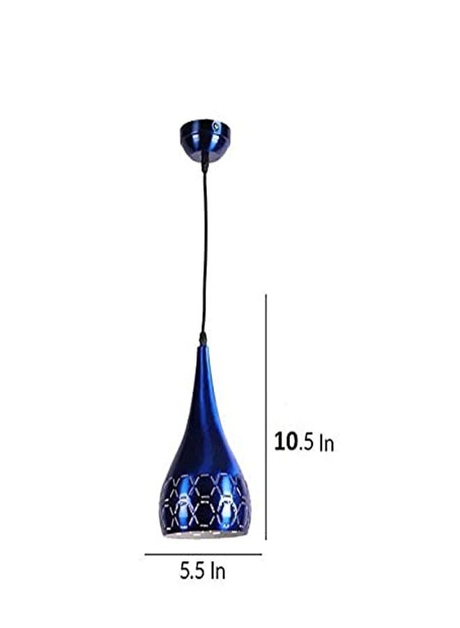 Areezo Metal Balloon Shape Vintage Classic Designer Ceiling Hanging Scone Pendant Single Lamp- Pack of 2 (Blue) - Image 4