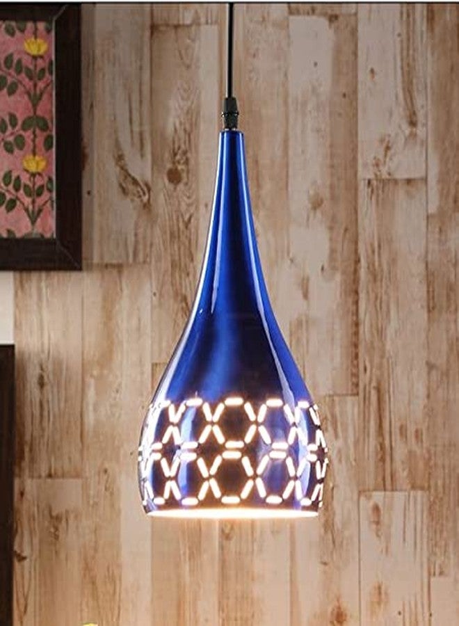 Areezo Metal Balloon Shape Vintage Classic Designer Ceiling Hanging Scone Pendant Single Lamp- Pack of 2 (Blue) - Image 2