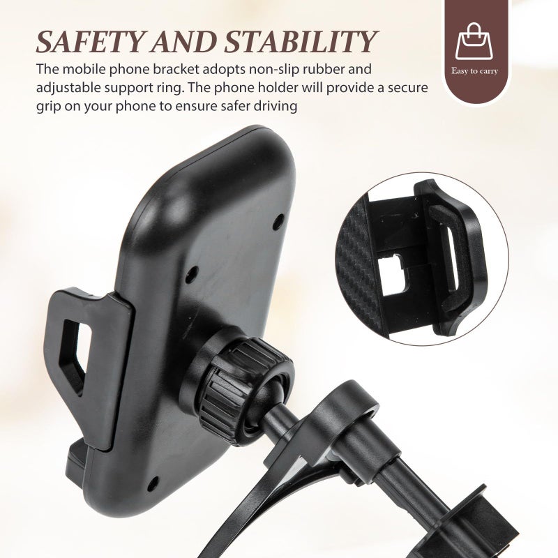 Universal Car Air Outlet Phone Holder Vehicle Phone Mount Clip Black Compatible Dashboard And Vent - Image 4