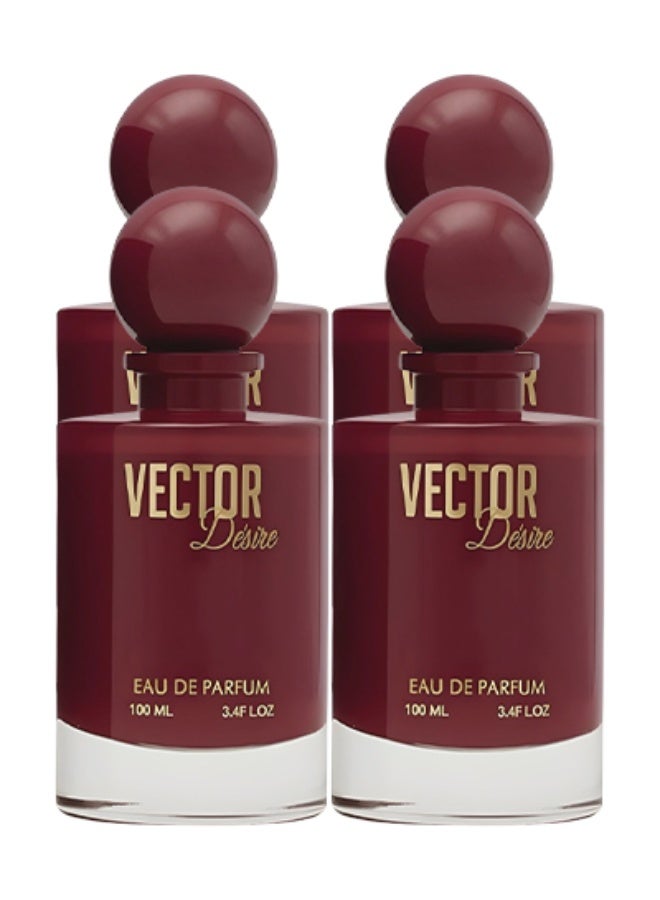 Vector 4 Pieces Vector Desire Perfume Red 100ml EDP - Image 1