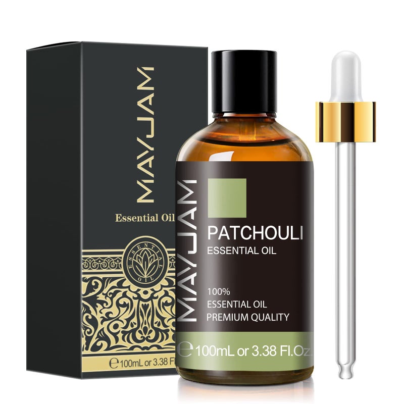 MAYJAM Patchouli Essential Oil, MAYJAM 3.38FL.OZ Essential Oils, Use with Aromatherapy Diffuser, During Yoga, Massage, Bath, Patchouli Oil - Image 1