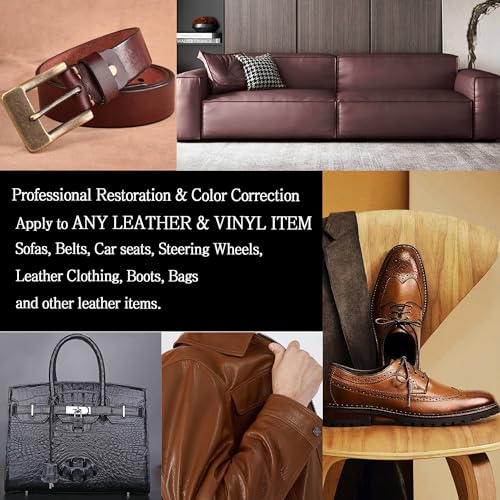 WERBME Leather Recoloring Balm & Color Restorer - Multipurpose Dye & Paint for Faded Leather Couches, Car Seats, Shoes | Fix Scratches on Clothing, Furniture & Accessories(Black) - Image 3