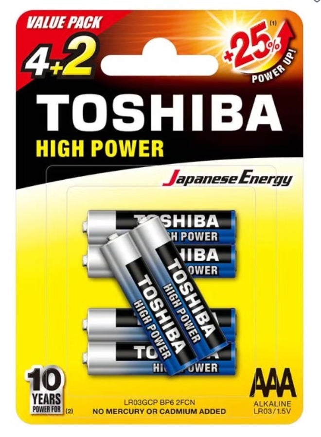 High Power LR 03 AAA 4 +2