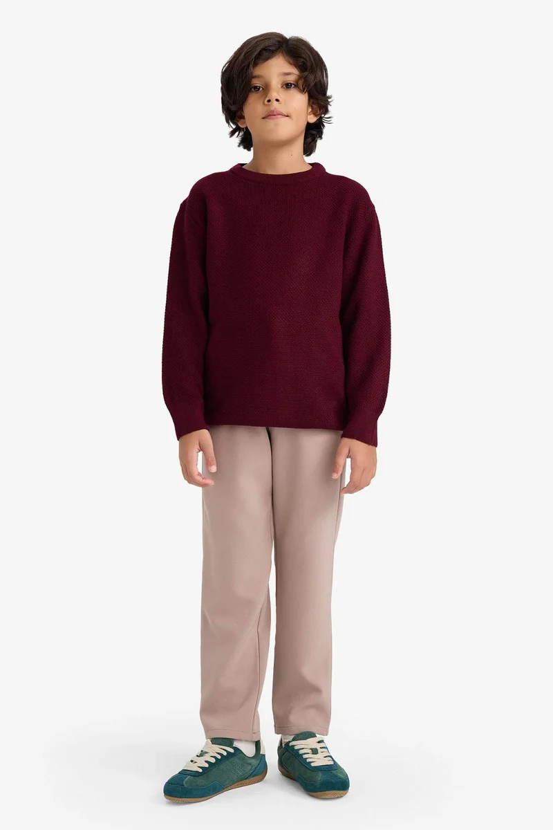 ديفاكتو Boy Regular Fit Crew Neck Pullover