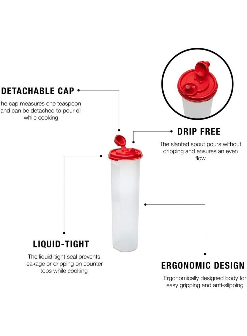 Tupperware Plastic Flow Bottle 1.1L with Flip Spout, Multi-Color, Oil & Juice,Sauce Bottle (BPA free) for Home,kitchen - Image 3