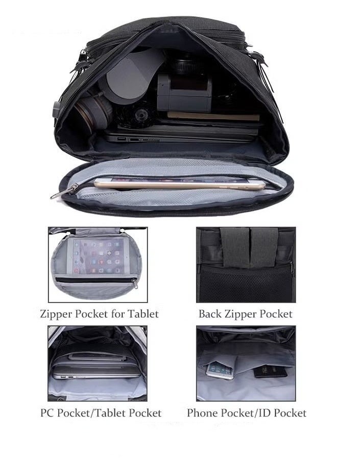 MIXDE - Anti theft Duffel Bag Independent Shoe Warehouse Backpack for Men Outdoor Travel Sports Gym Black - Image 1