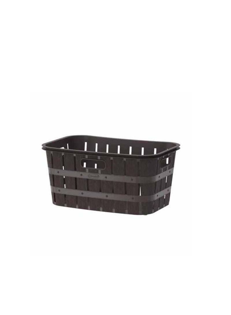 Cosmoplast Cedargrain Laundry Basket IFHHLA381DW Dark Brown 40L - Image 1