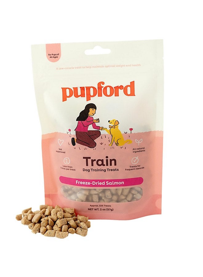 Pupford Freeze Dried Training Treats for Dogs & Puppies, 225+ Two Ingredient Bites (Salmon, 2 oz) - Image 1