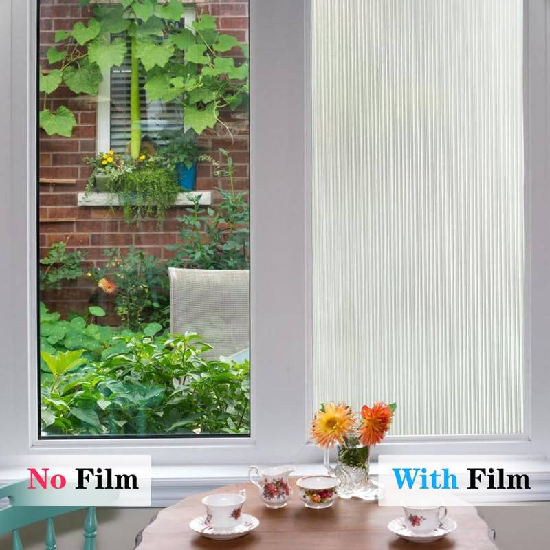 HomeVera Window Privacy Film Tint Glass Film Self Adhesive Glass Film - Fluted |16 X 36 Inchs - Image 3