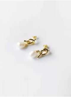 French retro temperament imitation pearl gold plated knotted earrings French ins elegant earrings - pzsku/ZE5E0279F6EA871642D15Z/45/_/1726243533/b46e66aa-8425-4bc7-bd2c-c59c804c02cb