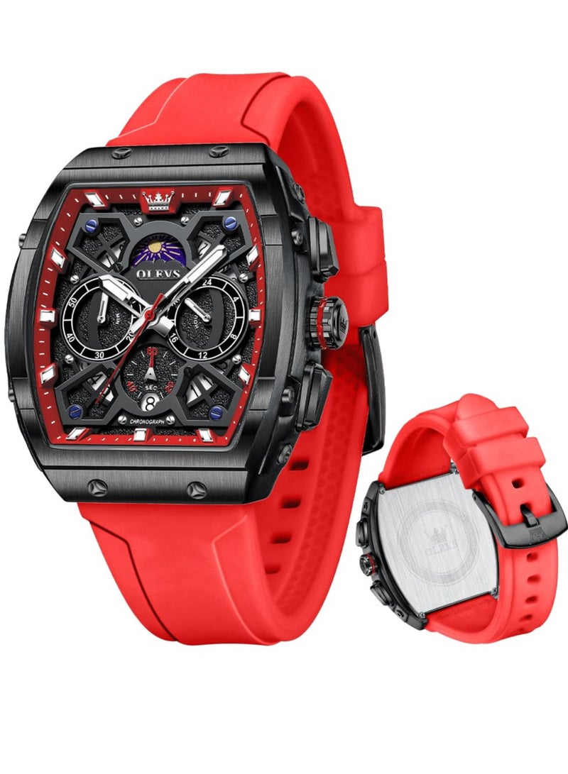أوليفز ساعة OLEVS للرجال مقاومة للماء وسوار سيليكون مضيء 2942 - Image 1