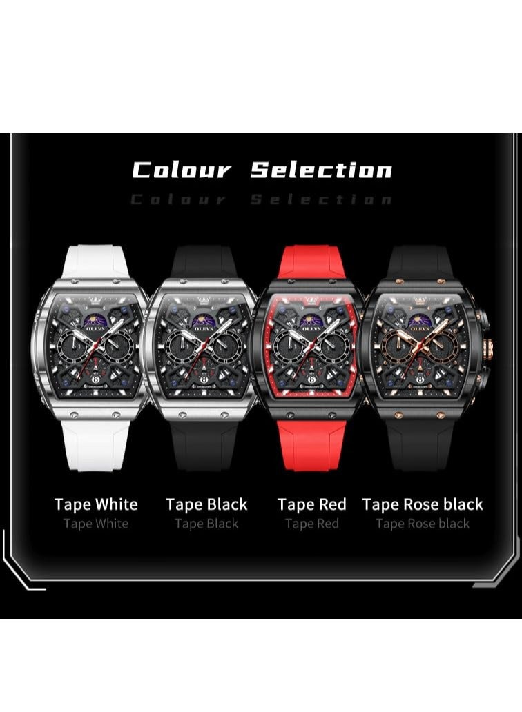 أوليفز ساعة OLEVS للرجال مقاومة للماء وسوار سيليكون مضيء 2942 - Image 5