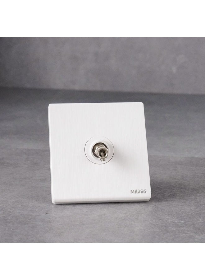 DANUBE HOME Milano Satellite Outlet Socket For Modern Home Electrical Switches Sockets Outlets For Home Appliances Computers Aura Wh - Image 1