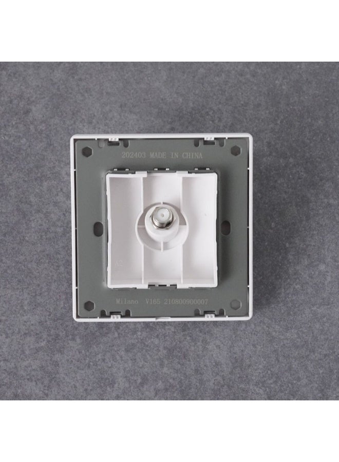 DANUBE HOME Milano Satellite Outlet Socket For Modern Home Electrical Switches Sockets Outlets For Home Appliances Computers Aura Wh - Image 3