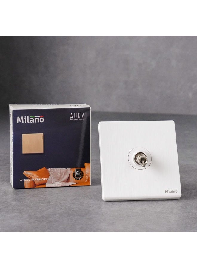 DANUBE HOME Milano Satellite Outlet Socket For Modern Home Electrical Switches Sockets Outlets For Home Appliances Computers Aura Wh - Image 2