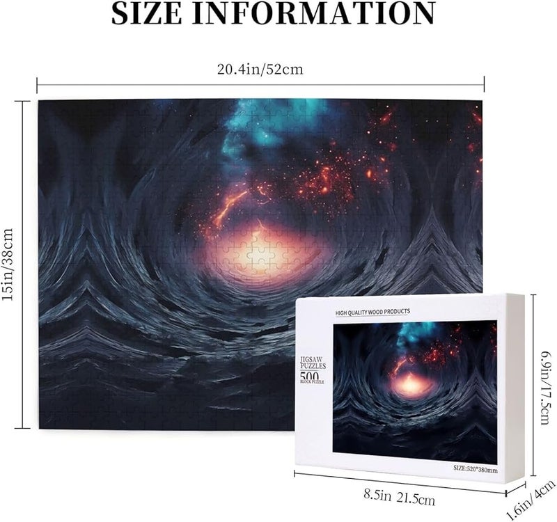 لغز فايا للثقوب السوداء 500 قطعة للبالغين ديكور المنزل 20.4 × 15 بوصة - Image 5