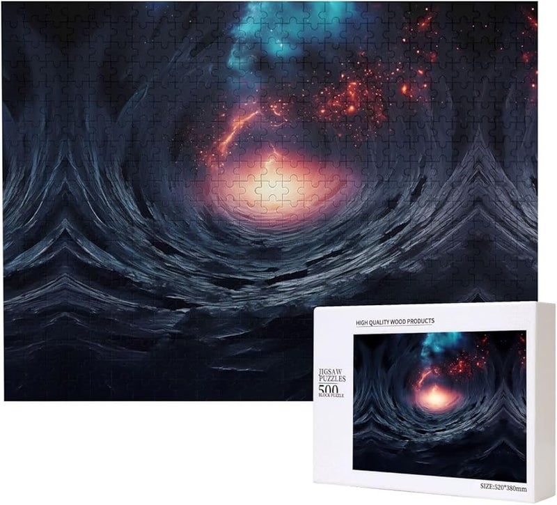 لغز فايا للثقوب السوداء 500 قطعة للبالغين ديكور المنزل 20.4 × 15 بوصة - Image 1