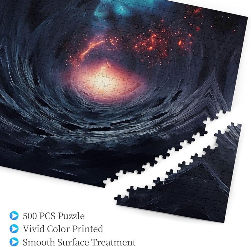 لغز فايا للثقوب السوداء 500 قطعة للبالغين ديكور المنزل 20.4 × 15 بوصة - Image 3