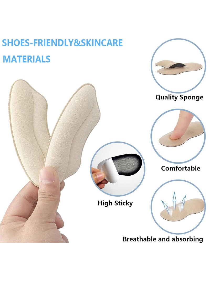 Generic Heel Grips Inserts for Loose Shoes, Self-Adhesive Heel Cushion Pads for Shoes Too Big, Soft Heel Protectors for Blisters, Heel Pain, Slipping, and Rubbing – Improved Shoe Fit (Beige, 4 Pairs) - Image 5