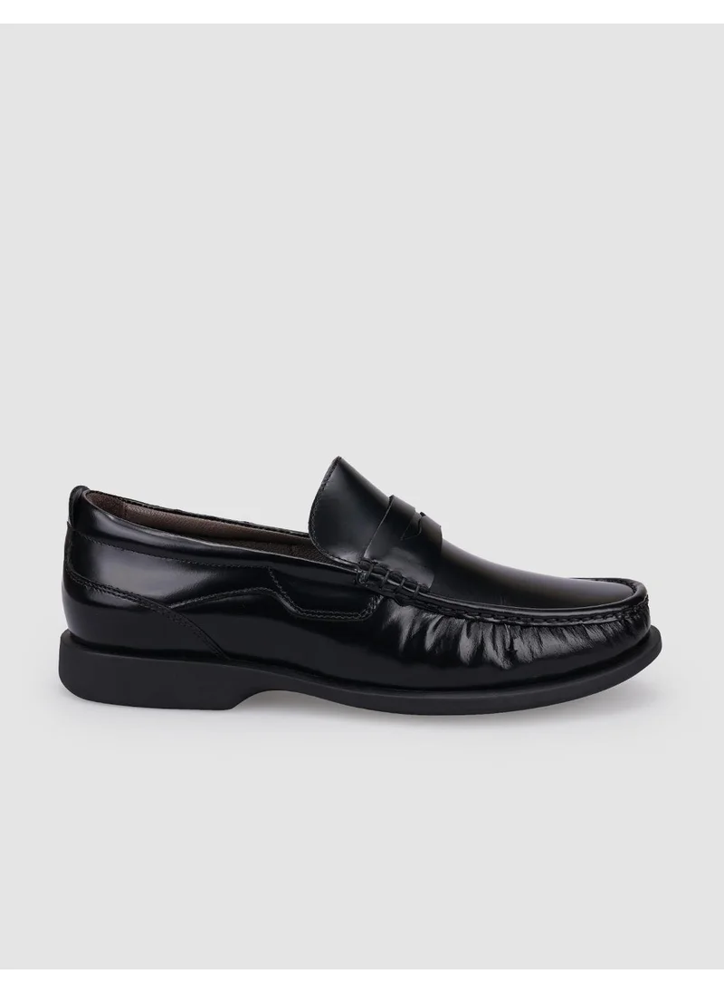 Cabani Leather Black Open Men's Casual Shoes