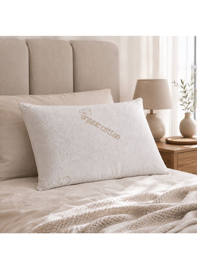 DANUBE HOME Organic Cotton Pillow - Beige, 50x70CM, For Sleep Support - Image 4