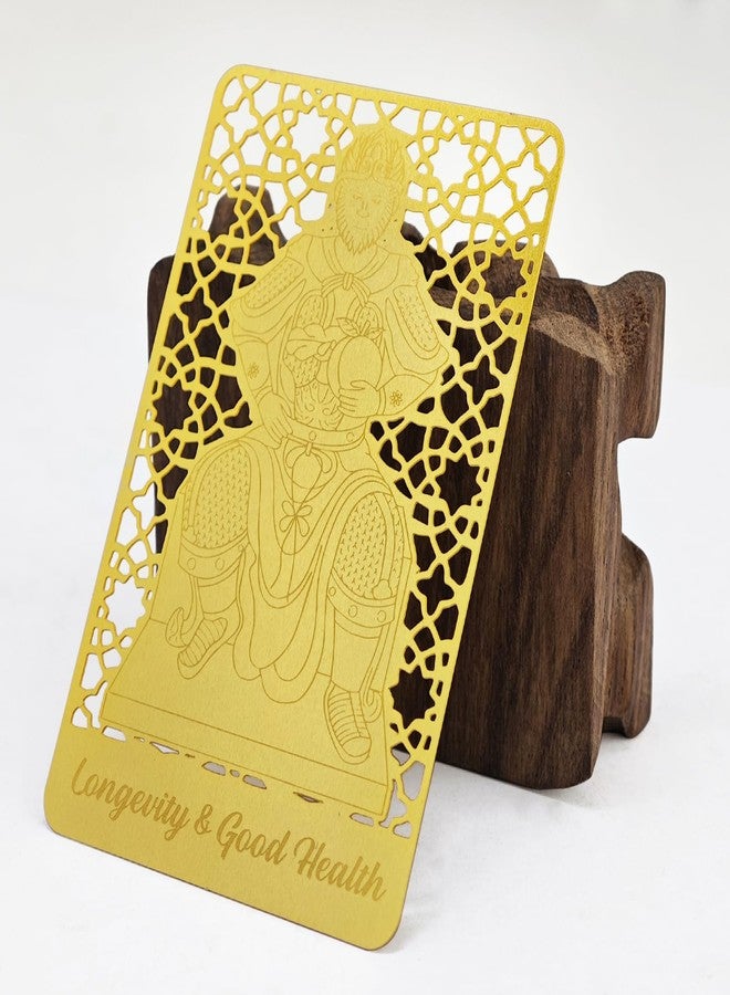 Fengshuibringluck Feng Shui Sun Wu Kong Longevity & Good Health Gold Amulet Card - Image 5