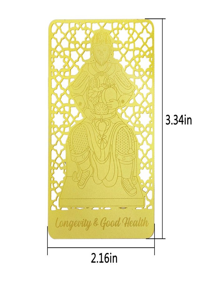 Fengshuibringluck Feng Shui Sun Wu Kong Longevity & Good Health Gold Amulet Card - Image 2