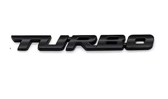 OAN 3D Turbo Premium Car Side Fender Rear Trunk Emblem Alloy Badge Decals Sticker for All Cars Trucks SUV (Black) - Image 2
