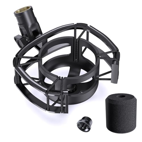 Borenbuir Custom Built for HyperX SoloCast Shock Mount 2026 Upgrade AntiVibration Suspension Elastic Shock Mount Holder Clip Mics Stand Compatible with SoloCast Microphone - Image 1
