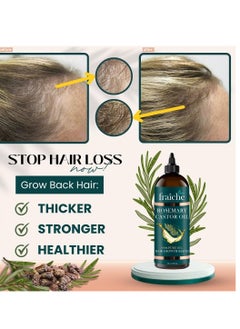 Live Fraiche Live Fraiche Rosemary Castor Oil for Hair Growth Oil (16oz) Natural Hair Growth Serum - Pure Castor Oil with Rosemary Oil for Hair Growth and Thickening - Reduce Hair Loss & Promote a Healthy Scalp  - Image 3