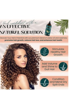 Live Fraiche Live Fraiche Rosemary Castor Oil for Hair Growth Oil (16oz) Natural Hair Growth Serum - Pure Castor Oil with Rosemary Oil for Hair Growth and Thickening - Reduce Hair Loss & Promote a Healthy Scalp  - Image 5